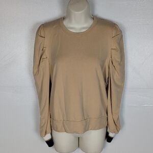 Emily McCarthy Puff Sleeve Contrast Cuff Sweater